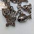 1980 British Vintage Sterling Silver Charm Bracelet 75g